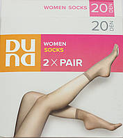 Носки капроновые бежевые, 20 ден, р. 23-25, упаковка 2 пары, Дюна