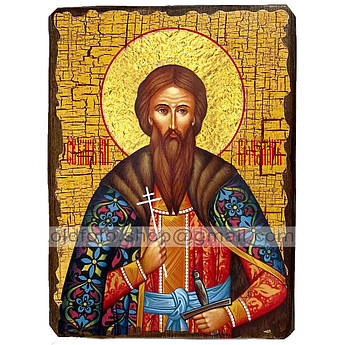 Ікона В'ячеслав (Вацлав) Святий Благовірний Князь Чеський ,ікона на дереві 130х170 мм
