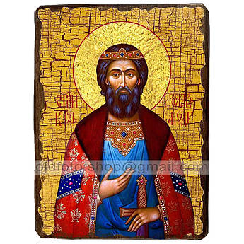 Ікона Благовірний Князь Ярослав Мудрий ,ікона на дереві 130х170 мм