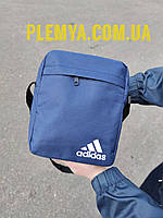 Мужская сумка(адидас) Adidas синяя 19 * 23 см