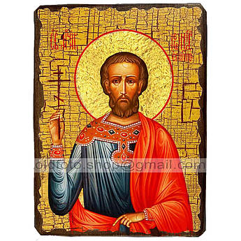 Ікона Леонід Святий Мученик Коринфський ,ікона на дереві 130х170 мм
