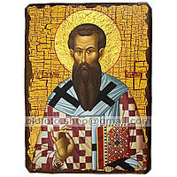 Икона Василий Святитель Великий ,икона на дереве 130х170 мм