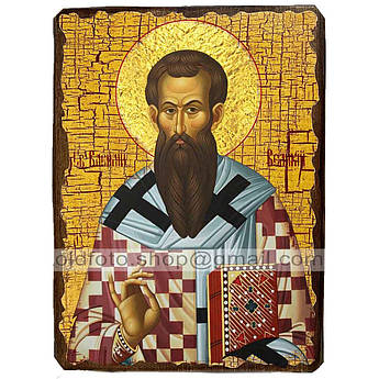 Ікона Василій (Василь) Великий Святитель ,ікона на дереві 130х170 мм