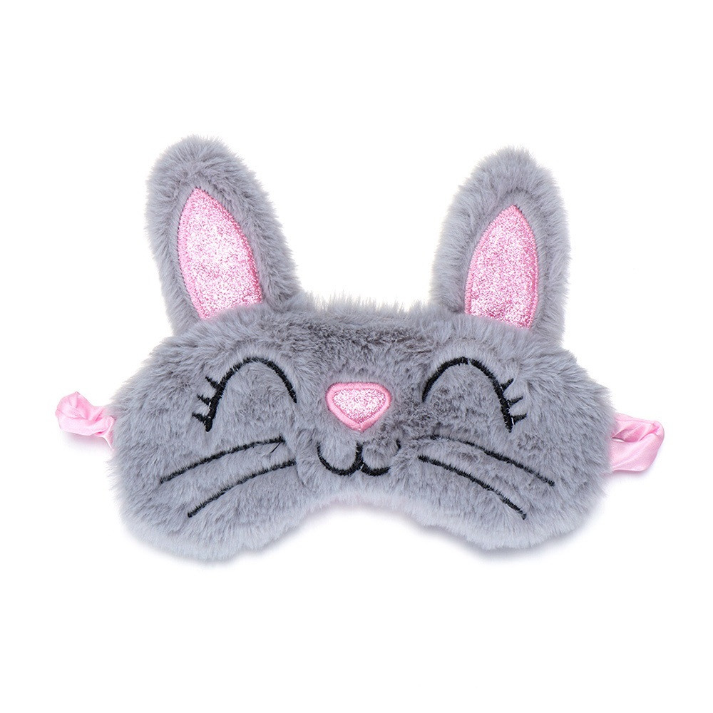 Маска для сну плюшева Silenta Зайчик Fasion Grey