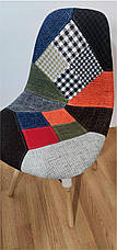 Cтул Y-970 Simon patchwork, деревянные буковые ножки, модель Eames DSW patchwork, скандинавский стиль, фото 2