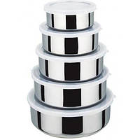 Набір з 5 сталевих судочків UNIQUE UN-1515