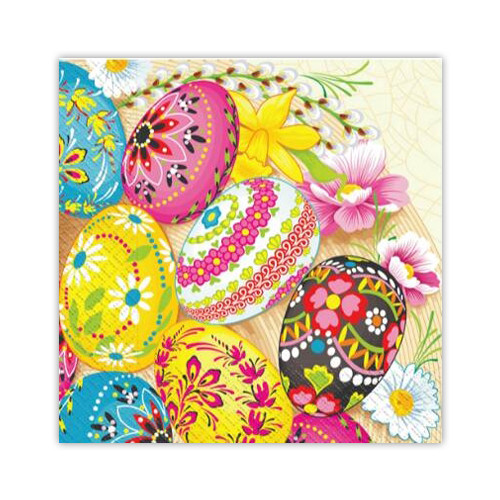 Великодні серветки "Великодні писанки" - 33х33см, 20шт., фото 1