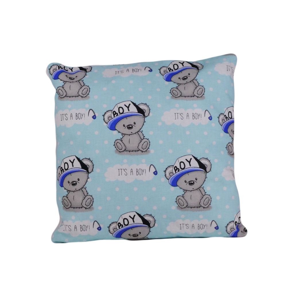 Подушка, 30*30 см, (бавовна), (Its a Boy! на бірюзовому)