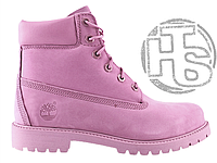 Женские ботинки Timberland Classic Boots Pink (с мехом)