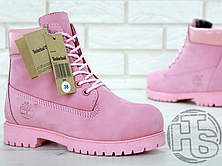 Жіночі черевики Timberland Classic Boots Pink (з хутром), фото 3