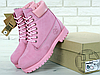 Жіночі черевики Timberland Classic Boots Pink (з хутром), фото 5