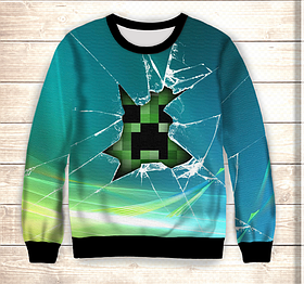 Світшот 3D Minecraft Earth Майнкрафт ВСІ Розміри