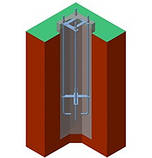 Анкерна основа для встановлення опори освітлення 1,0 м, фото 2