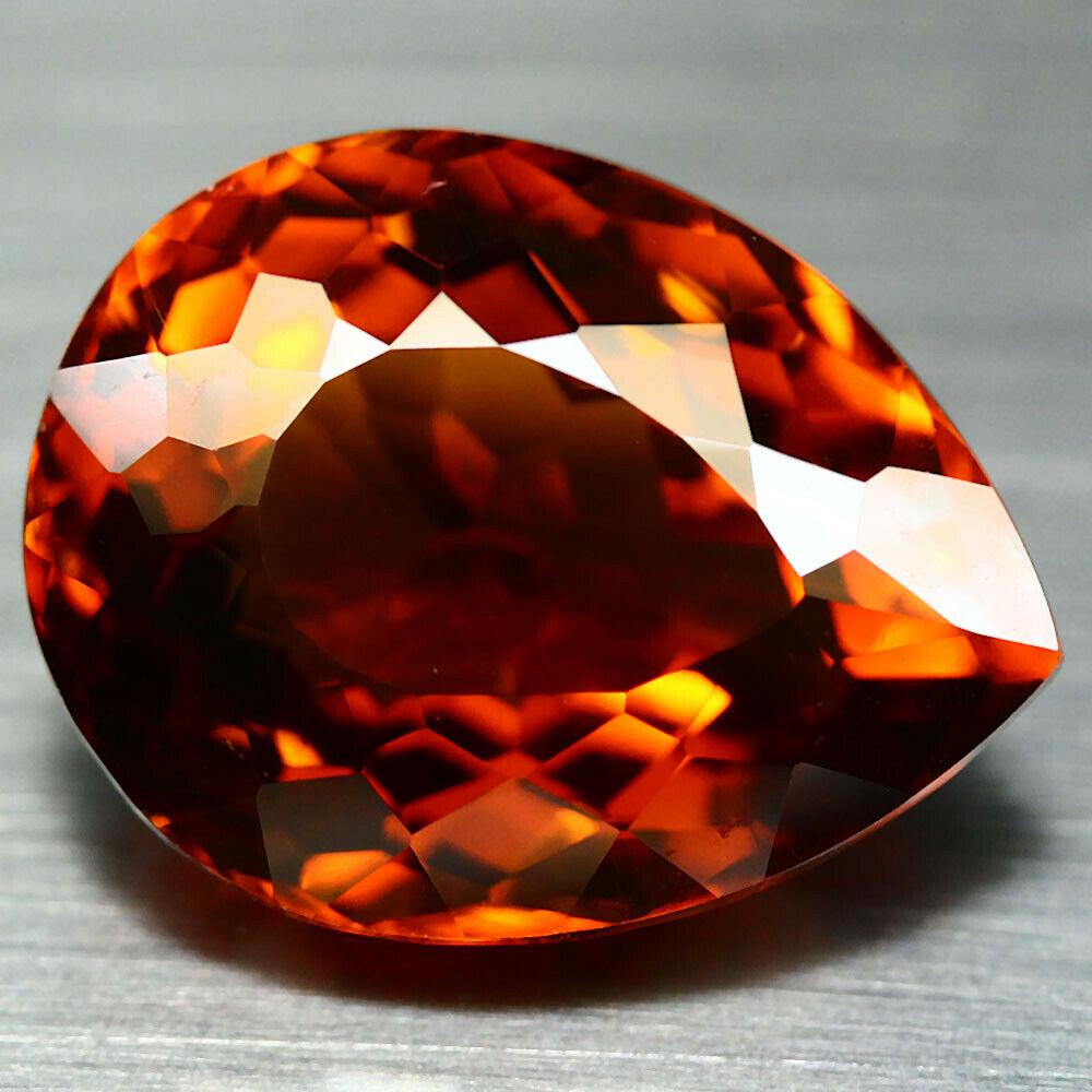 Шикарний гідротерм. цитрин 21.40 CT. 16.3 X 21.0 X 11.3 мм.