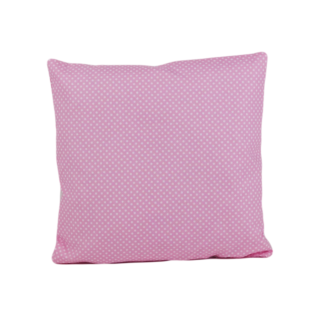 Подушка, 30*30 см, (бавовна), (горох на рожевому)