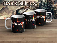 Чашка Темные души "Лого" в горящем круге / Dark Souls