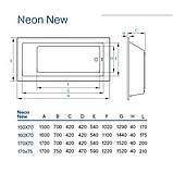 Ванна акрилова Neon New 170 x 75 см Koller Pool, фото 3