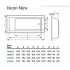 Ванна акрилова Neon New 180 x 80 см Koller Pool