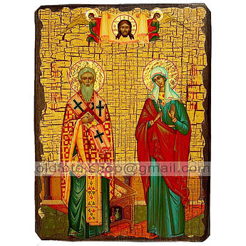 Ікона Кіпріан і Іустина Святих Великомучеників ,ікона на дереві 130х170 мм