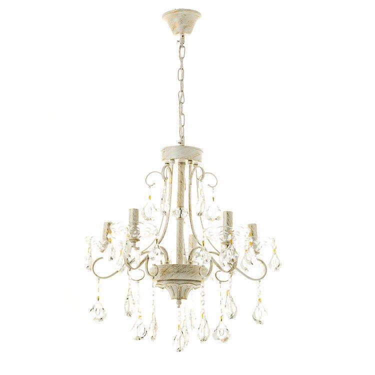 Люстра біла під вінтаж SLAVIA OU099/5