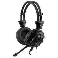 Гарнітура, навушники з мікрофоном A4Tech HS-28-1, чорного кольору