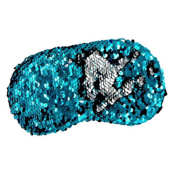 Маска для сну з двобічними блискучими паєтками Silenta Fasion Blue