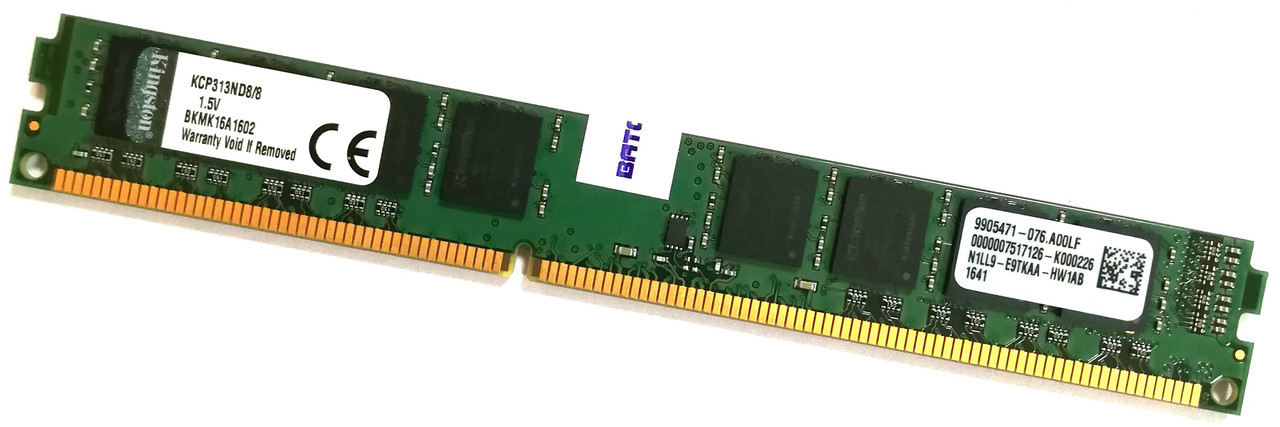 Оперативная память Kingston DDR3 8Gb 1333MHz PC3 10600U VLP CL9 (KCP313ND8/8) Б/У