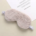 Маска для сну плюшева Silenta Plush Classic Сірий, фото 2