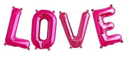 Фольговані кулі букви "Love". Колір: Рожевий. Висота: 70см