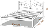 Двоспальне ліжко металеве Діана Loft Метал-Дизайн, фото 3