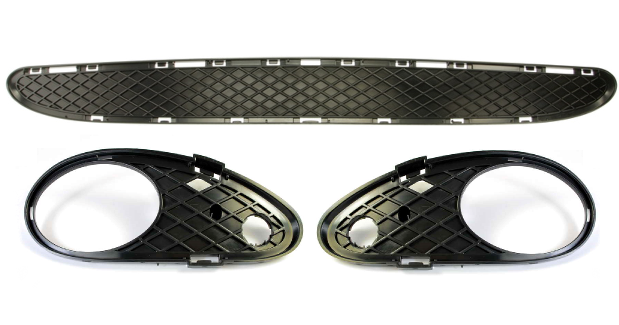 Решітка бампера Мерседес 203 - Mercedes W203, S203 - 2000-2004 (комплект)