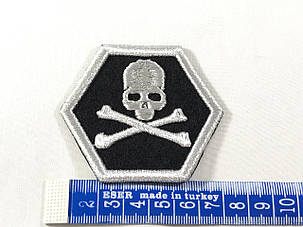 Нашивка Череп 70x60 мм, фото 2