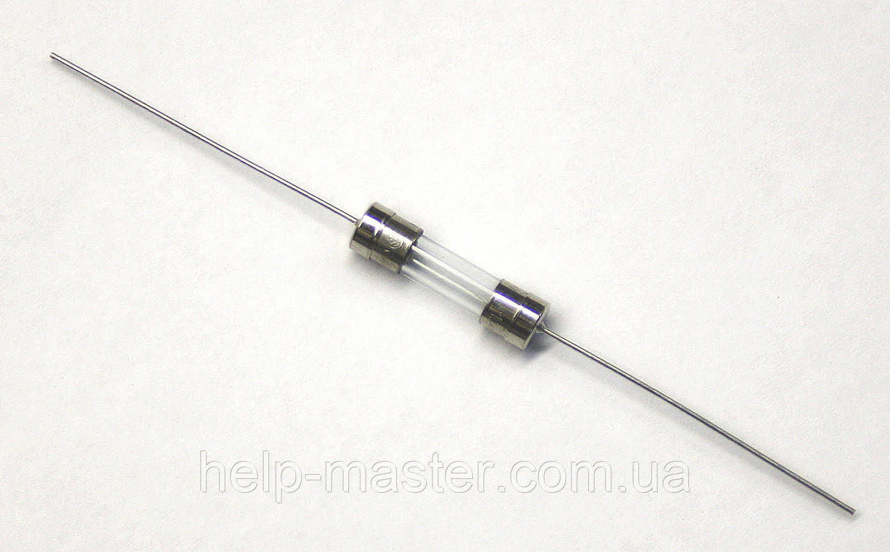 Запобіжник 6,3 A 250 V; (5*20 скло з виведення.), фото 1