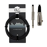 Микрофонный кабель Jack 6,3- XLR (f) 6м Alpha Audio Basic 190.065