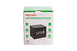 Годинник 6,5х6,5 см. біле, синє світіння, квадратні