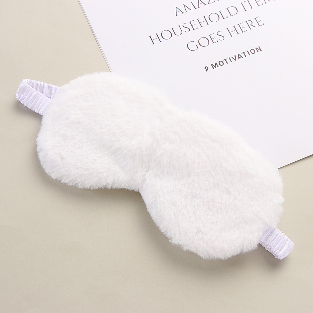 Маска для сну з плюшу Silenta Plush Classic Білий