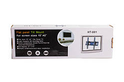 Плоский настінний тримач із нахилом для ТВ (розмір 15-42д.) з макс. навантаженням до 40 кг. НТ-001