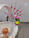 Великодній кошик з декором.Пасхальная корзина. Великодній декор. Кошик для пасти., фото 3