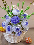 Великодній кошик з декором.Пасхальная корзина. Великодній декор. Кошик для пасти., фото 3