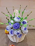 Великодній кошик з декором.Пасхальная корзина. Великодній декор. Кошик для пасти., фото 6