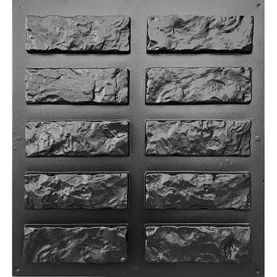 Пластикова форма для декоративної плитки «Колота цегла» №24; плитка 210х70х15 (1м² = 68 шт)