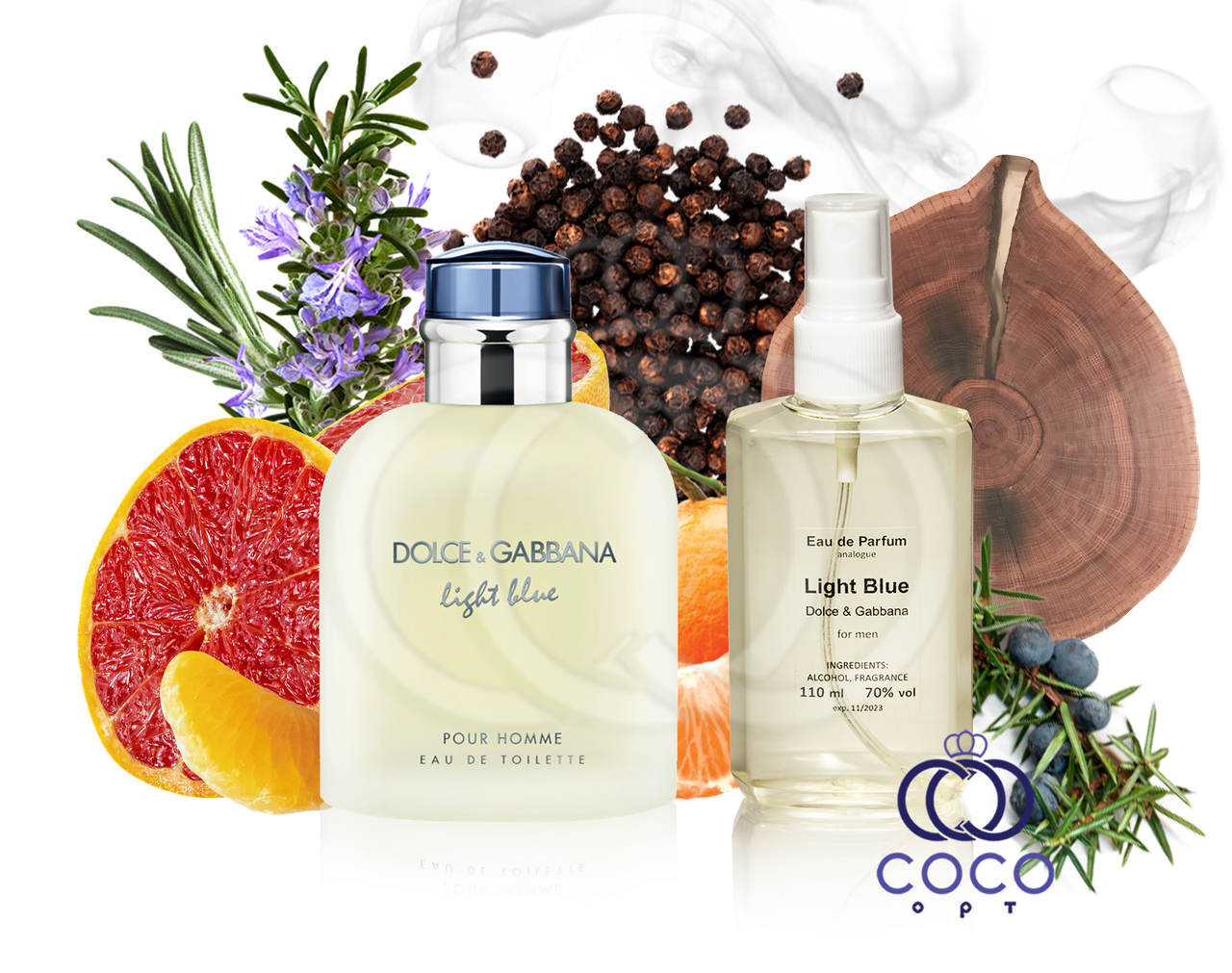 Чоловіча парфумована вода Dolce&Gabbana Light Blue Pour Homme 110 Ml ОАЕ в пластиковій пляшці, фото 1
