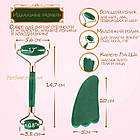 Ролик для особи і скребок гуаша з нефриту JADE ROLLER, фото 7