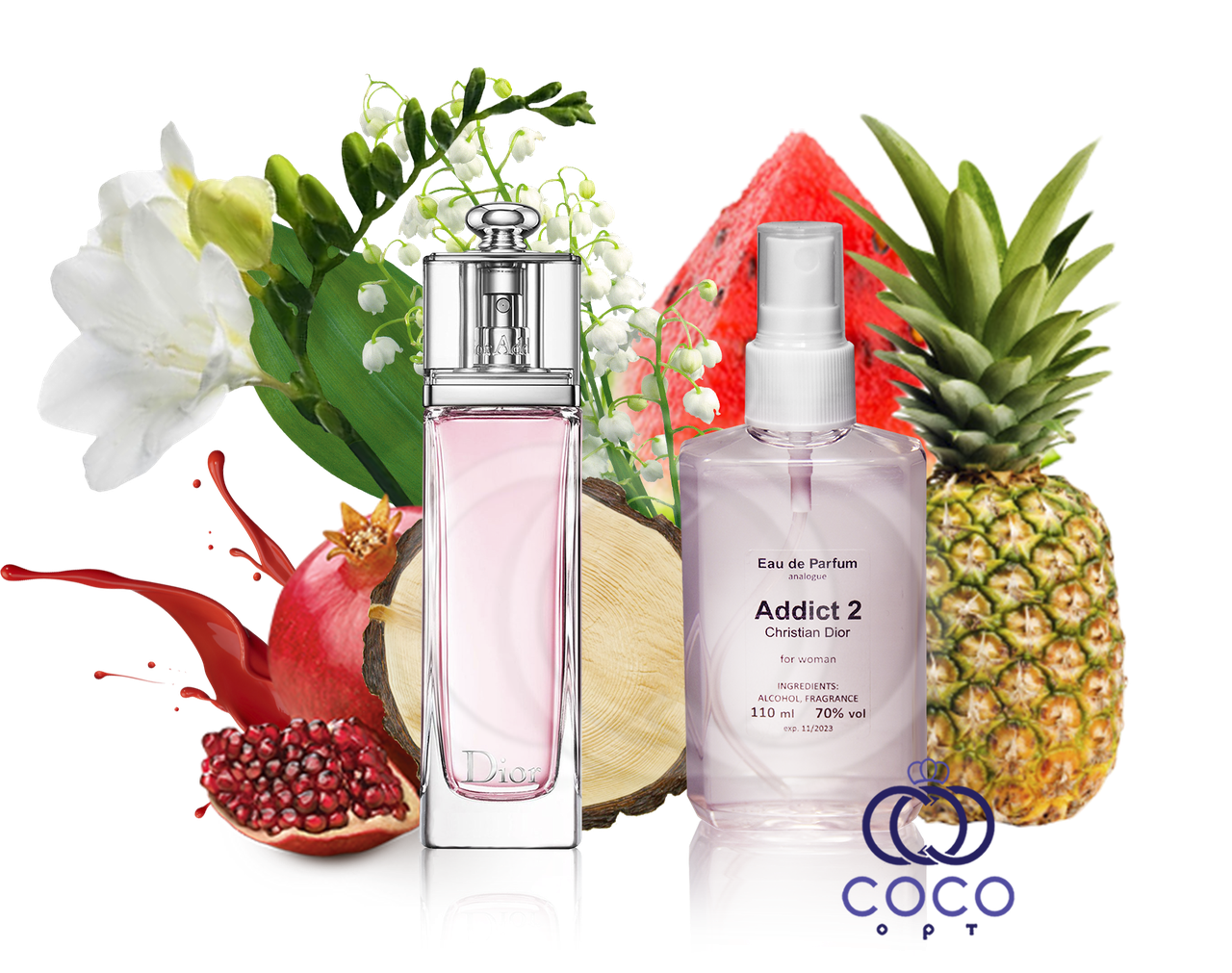 Жіноча парфумована вода Addict 2 110 Ml OAE у пластиковій пляшці, фото 1