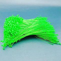 Ярлыкодержатель пластиковий кільцевої для кріплення бірок та ярликів вручну 1000 штук 12 см зелен