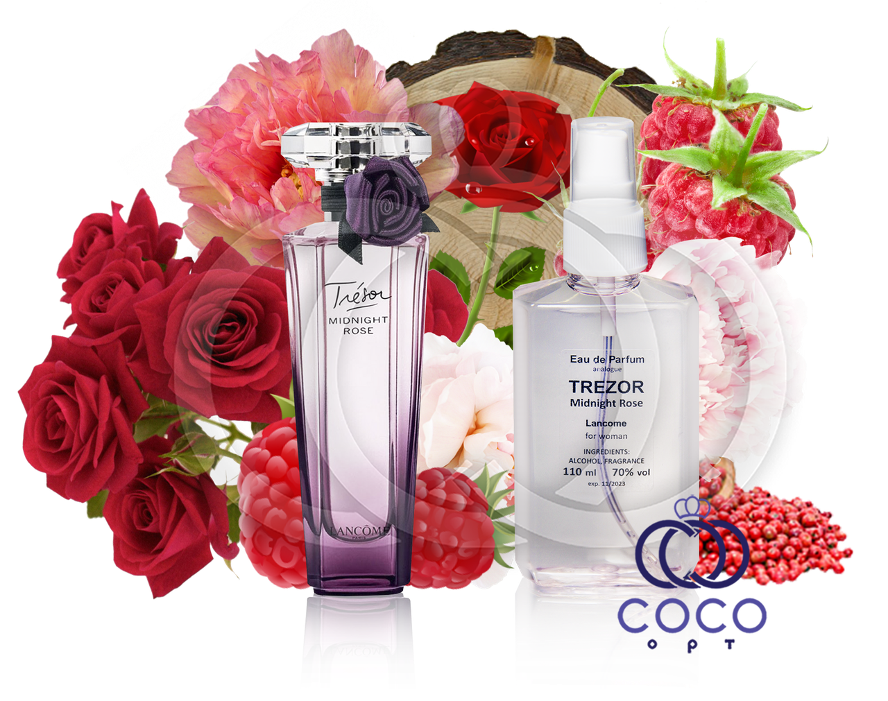 Жіноча парфумована вода Lancome Tresor Midnight Rose 110 Ml ОАЕ в пластиковій пляшці, фото 1