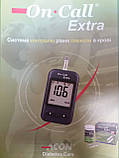 Глюкометр On call extra + 50 тес-полосок +50ланцет аналог on call plus  Срок годности тест-полосок 03-2026год., фото 6