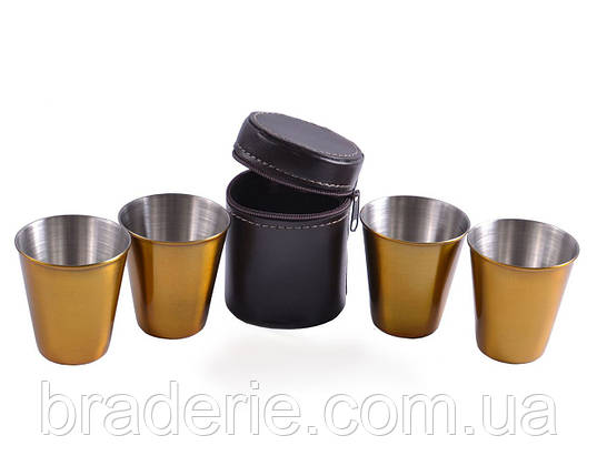 Похідні чарки в чохлі 4 штуки 70 мл PQ-01, фото 1