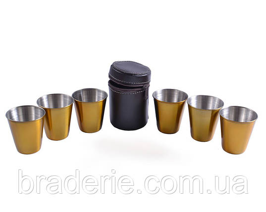 Похідні чарки в чохлі 6 штуки 70 мл PQ-02, фото 1