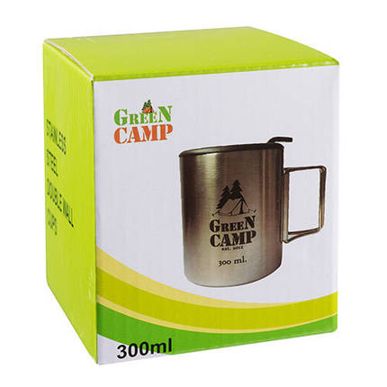 Термокружка GreenCamp з кришкою 300 мл, 2 ручки, фото 2